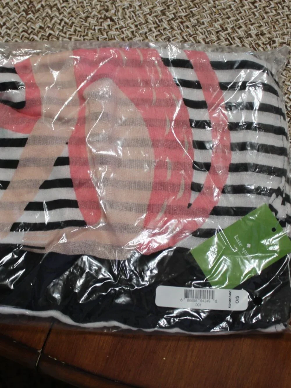 NWT Kate Spade Monkey Striped Oblong Scarf SO CUTE!!!!! - Picture 2 of 7